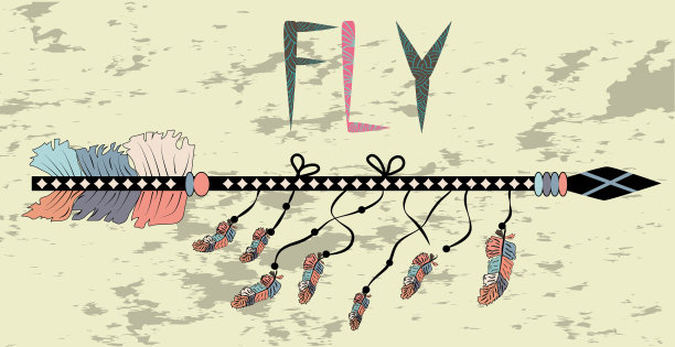 飞箭部落铭文和装饰波西米亚图片下载