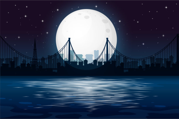 一片漆黑的城市景象图片下载