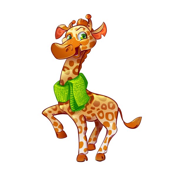 快乐的长颈鹿卡通图片下载