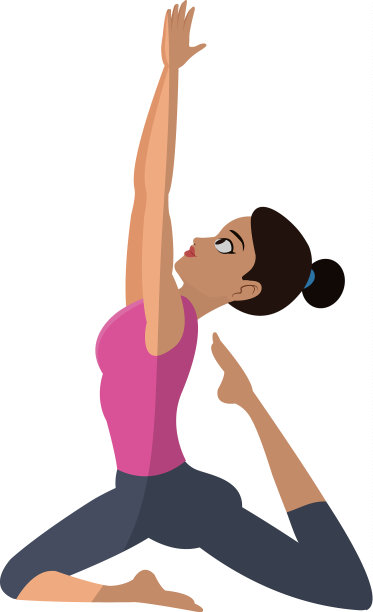 女孩与瑜伽设计图片下载