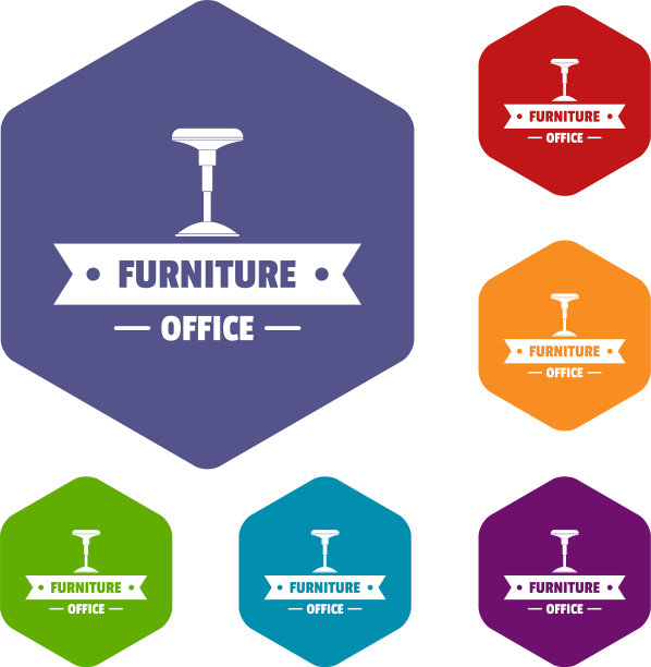 椅子办公室图标六面体图片下载