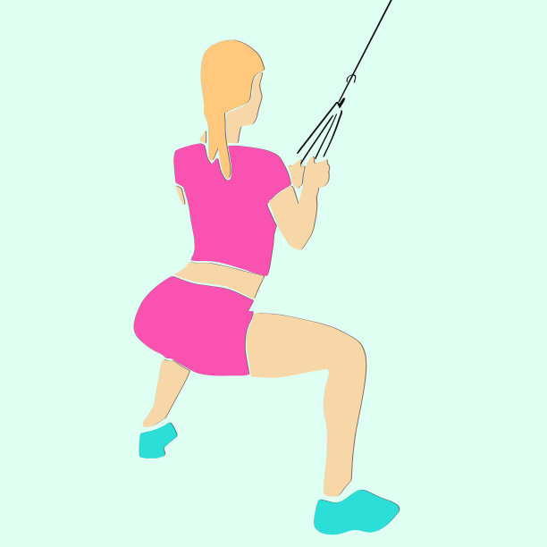 爱运动的女人做举重训练图片下载