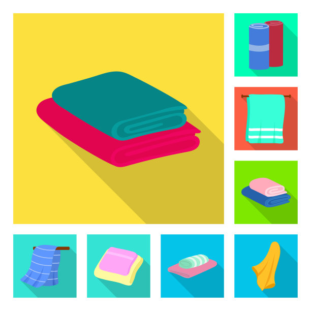 孤立对象软和干净的标志集合图片下载