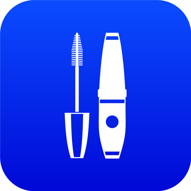 睫毛膏睫毛膏刷图标数字蓝色图片下载