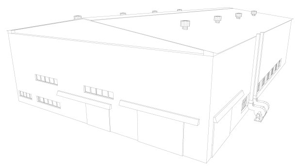 戴着一副金属框工业建筑图片下载