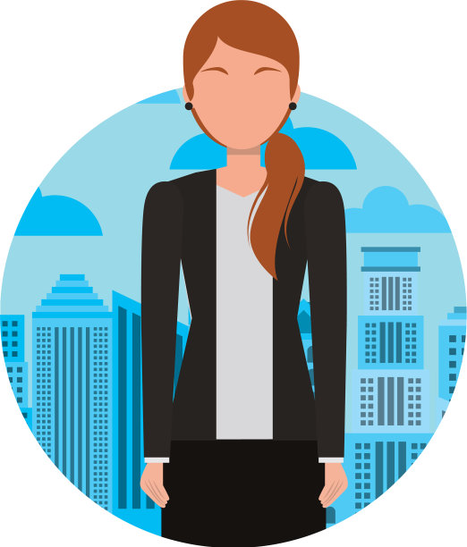 商业女性性格城市背景图片下载