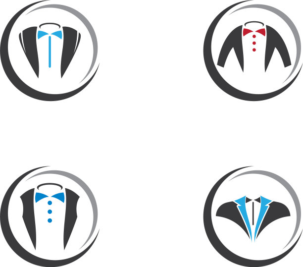 燕尾服标志模板图片下载