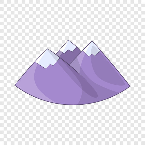 阿尔卑斯山图标卡通风格图片下载