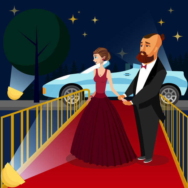 男士和女士出席VIP活动图片下载