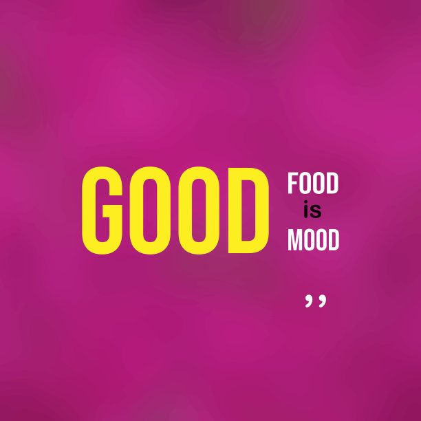 好的食物是好心情的生活引用与现代图片下载