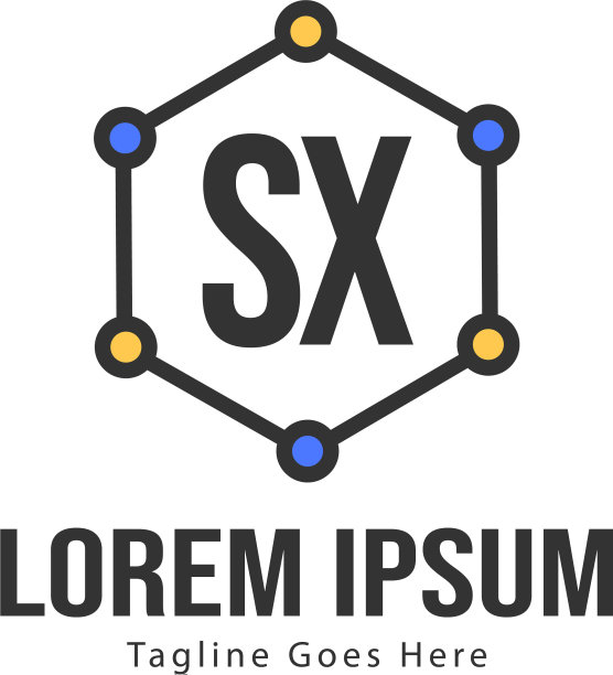 SX首字母现代框架logo模板图片下载