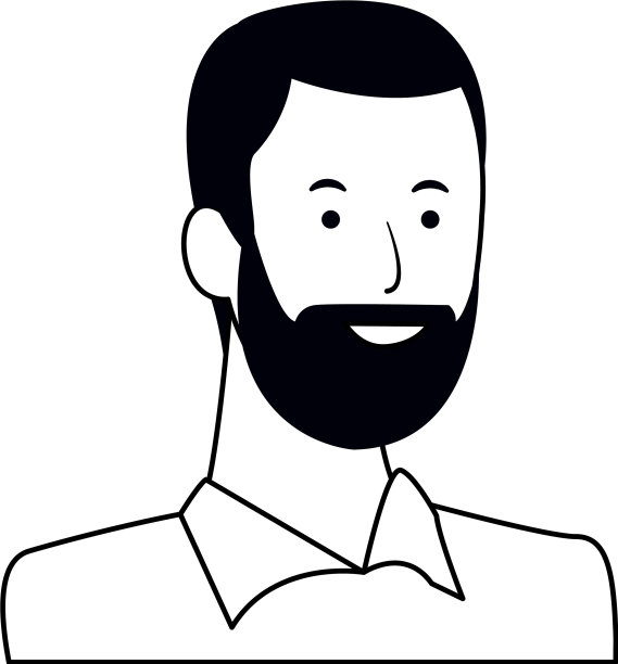 黑白头像的男人图片下载