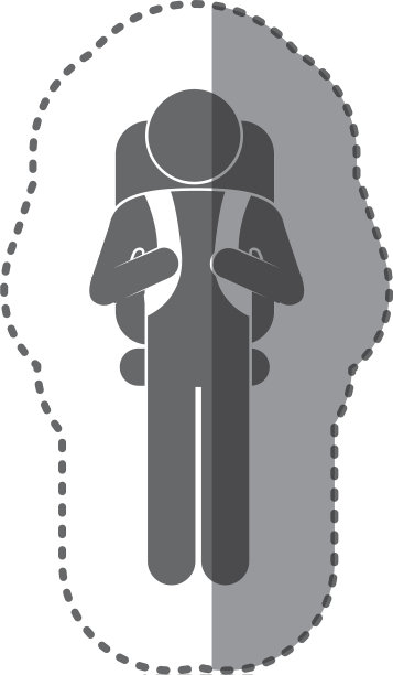 贴纸单色剪影象形男配图片下载