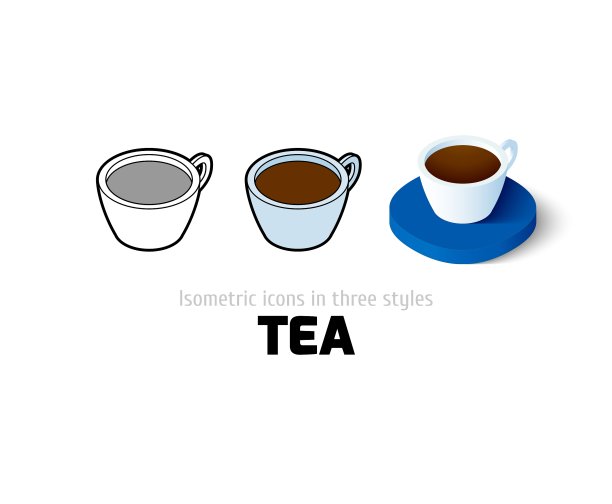 不同风格的茶图标图片下载