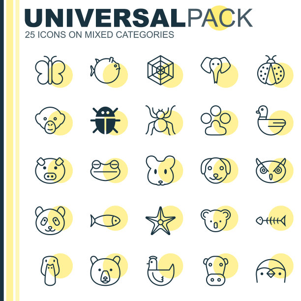 自然图标集蛾狒狒爪图片下载