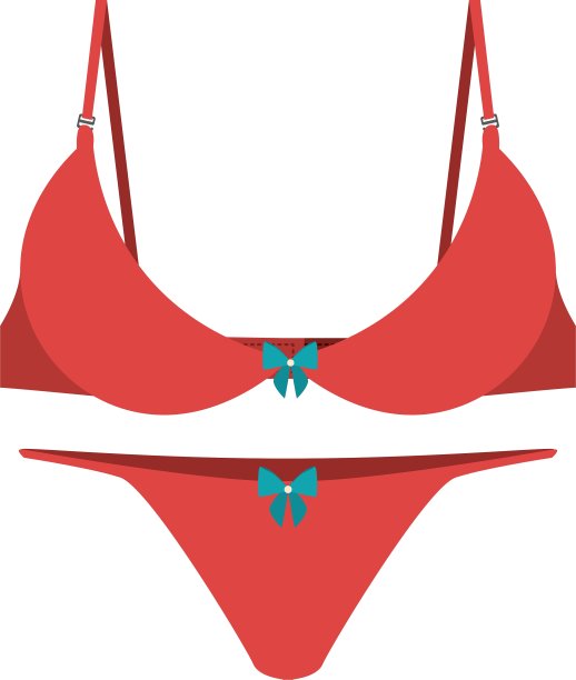 红色设置胸罩汤加与蝴蝶结图片下载