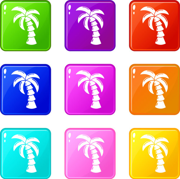 Palm ICONS设置9种颜色的收藏图片下载