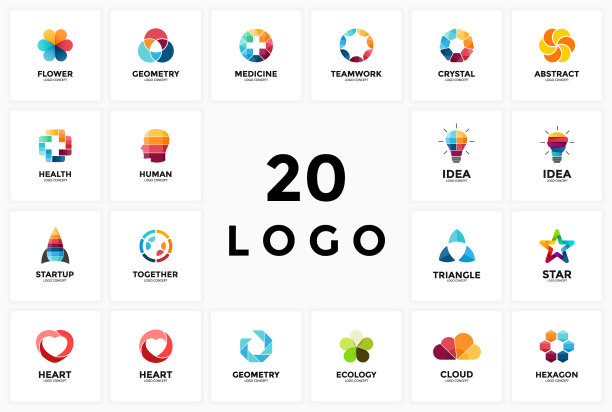 标志圆创意标志几何符号设计图片下载