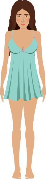 女人与蓝色性感内衣图标图片下载