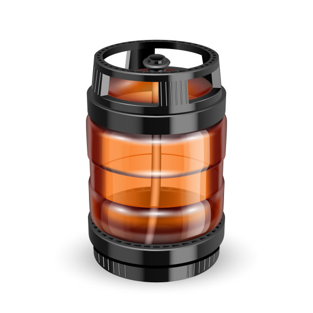 现代黑色和棕色塑料桶桶图片下载