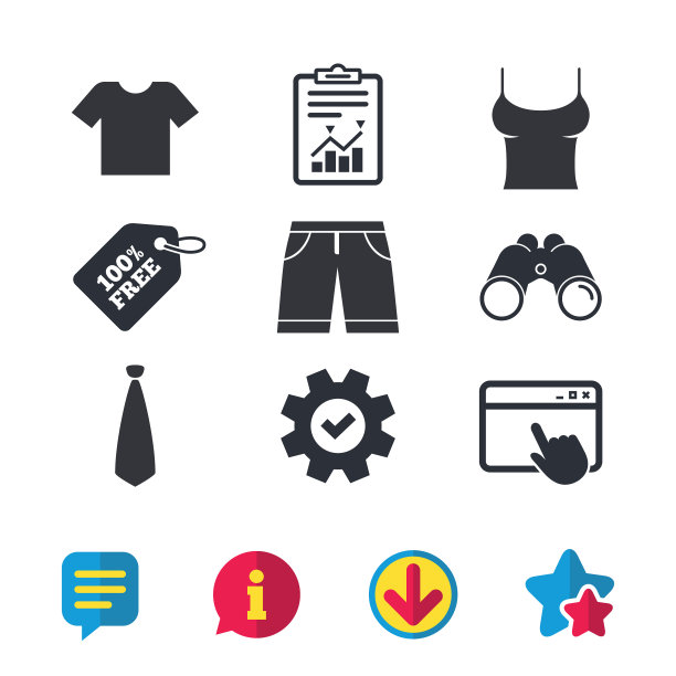 衣服标志t恤和短裤图片下载