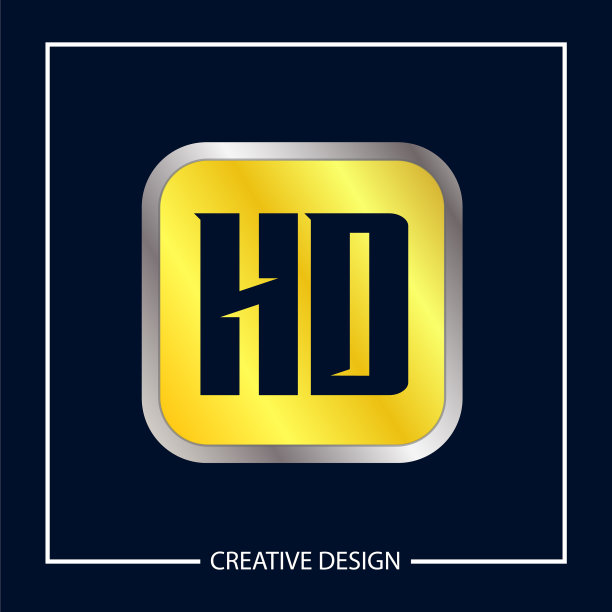 首字母hd标志模板设计图片下载