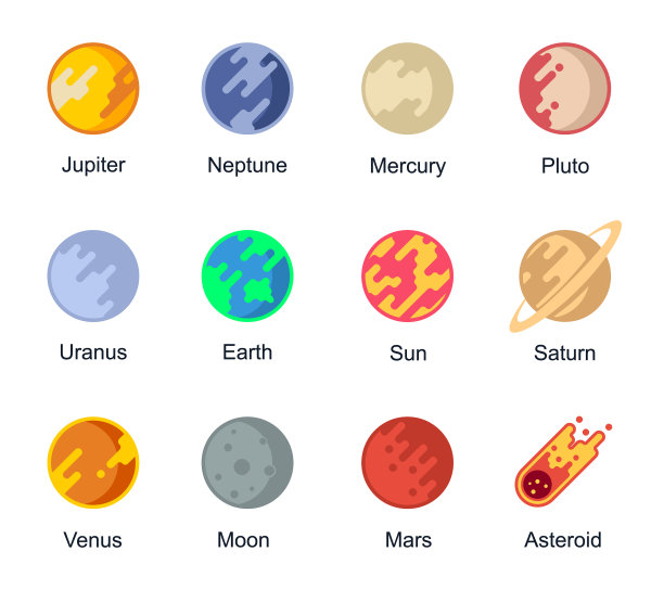 太阳系的星球图片下载