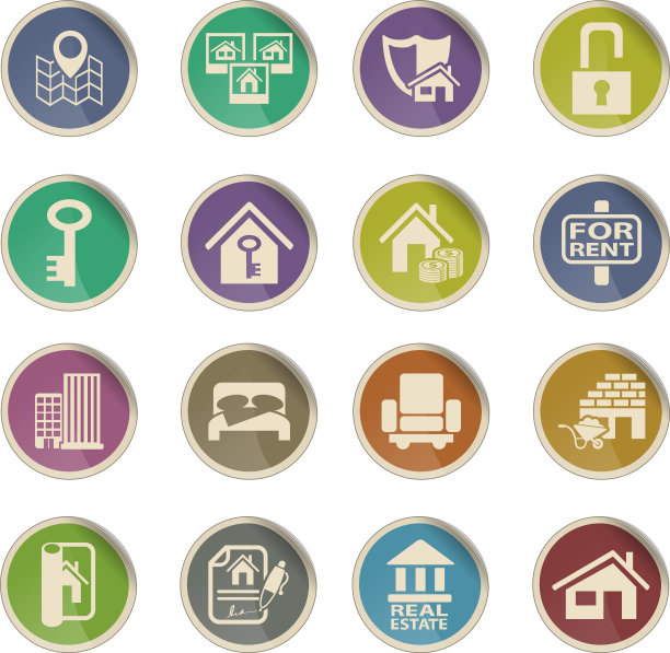 房地产图标集图片下载