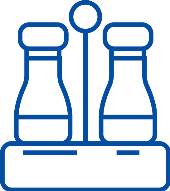 调味盐和胡椒线的概念图片下载