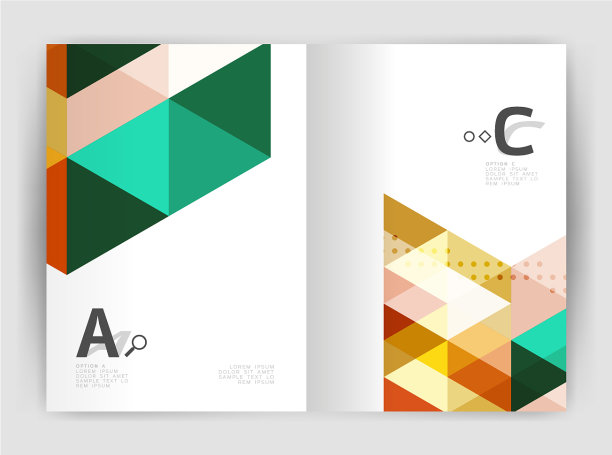 现代商业小册子或传单封面印刷图片下载