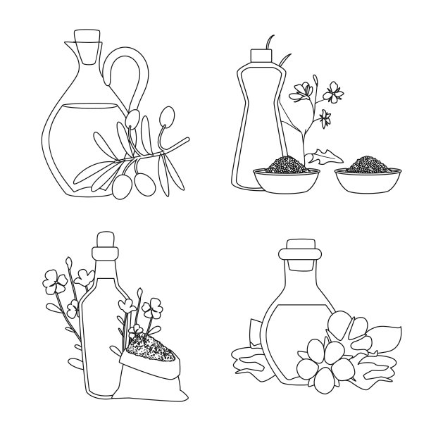 设计健康蔬菜标志套装图片下载