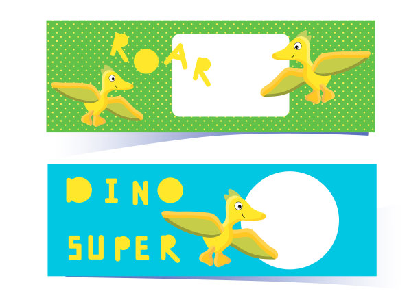 恐龙盖上黄色翼龙和铭文图片下载