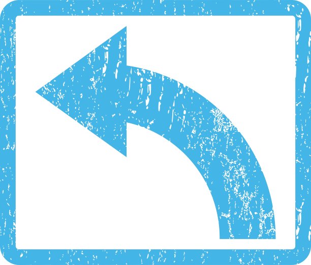 旋转左图标橡胶图章图片下载