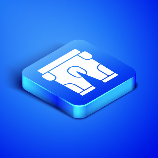 等距美式足球短裤图标孤立图片下载