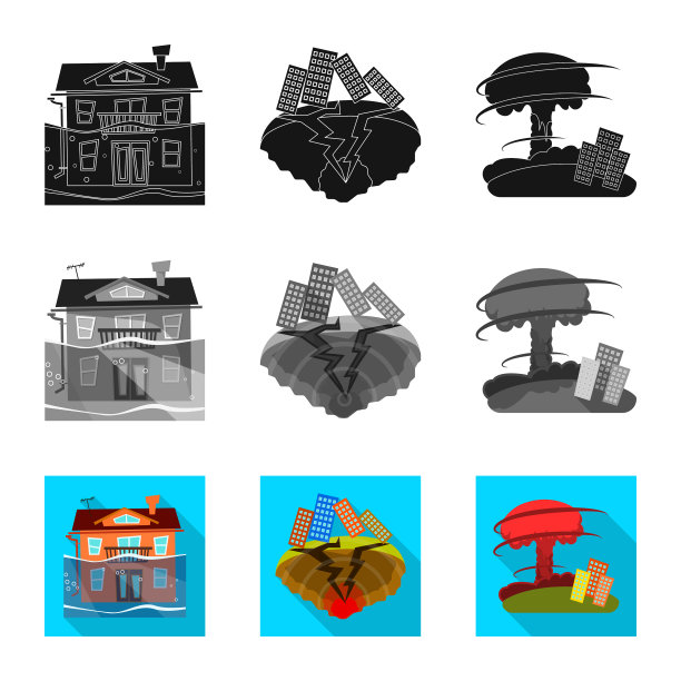 设计天气和遇险图标图片下载