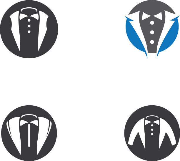 燕尾服标志模板图片下载