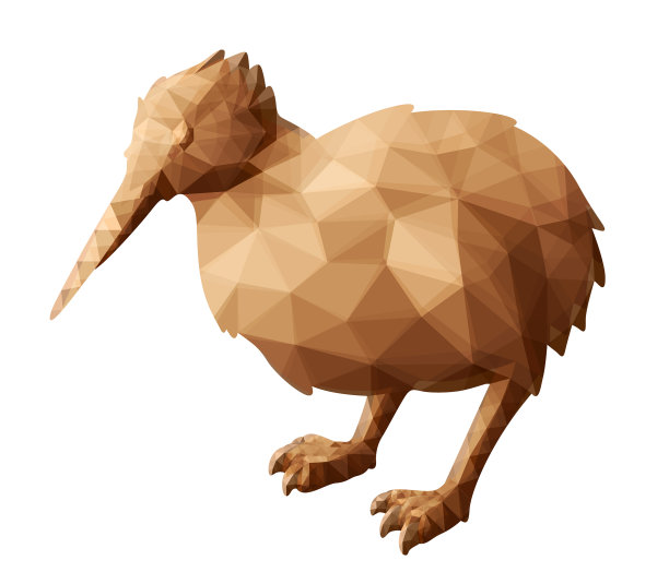 低聚与棕色鸟猕猴桃图片下载