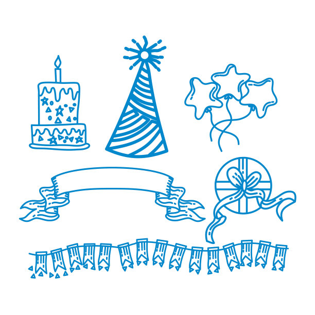 生日纪念日设计图形模板图片下载