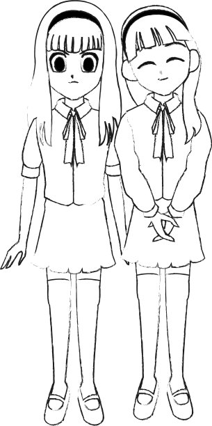 可爱的年轻女孩动漫或漫画的图标形象图片下载