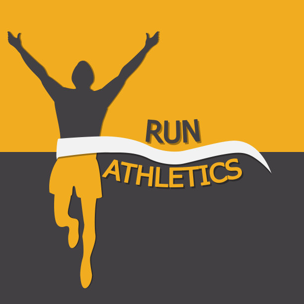 跑马拉松的人跑五颜六色的海报图片下载