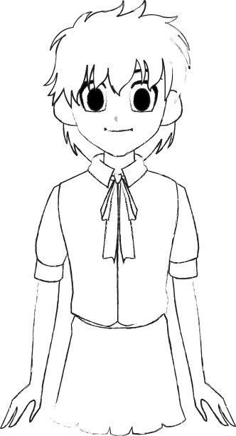 可爱的年轻女孩动漫或漫画的图标形象图片下载