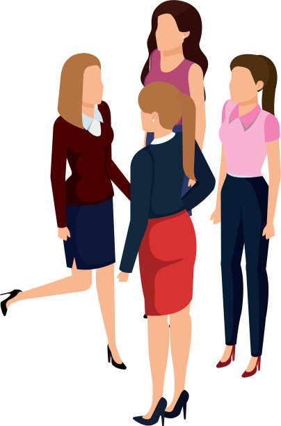 一群商业女性的化身角色图片下载