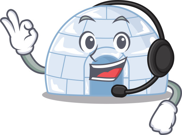 卡通人物设计的Smiley冰屋图片下载