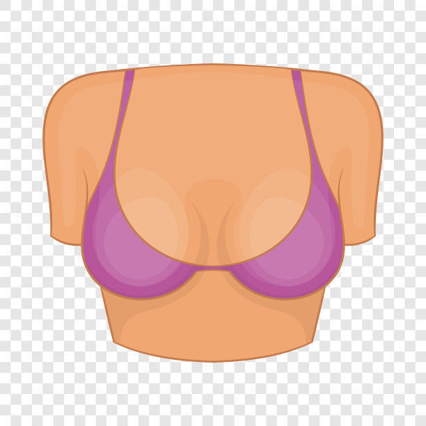 女人胸部图标卡通风格图片下载