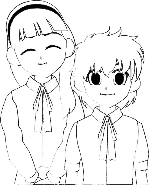 可爱的年轻女孩动漫或漫画的图标形象图片下载