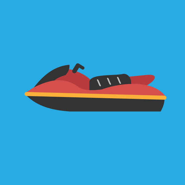 水上滑雪图标设置伟大的平面图标为图片下载