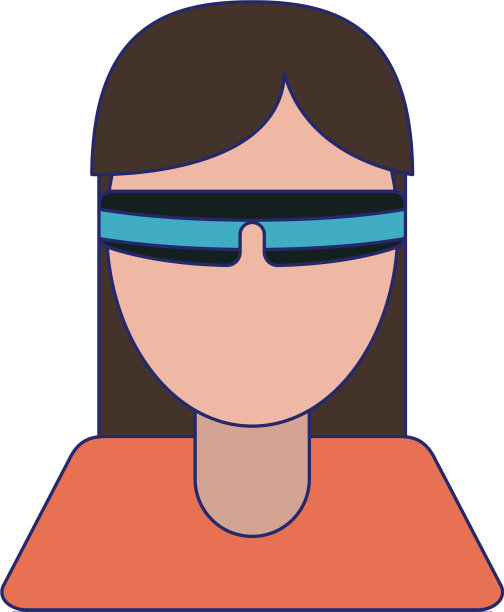 戴着智能眼镜的女人图片下载