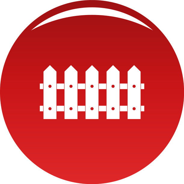 罕见的栅栏图标红色图片下载