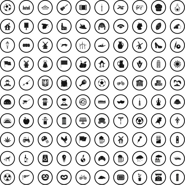 100万图标设置简单的风格图片下载