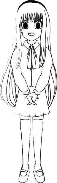 可爱的年轻女孩动漫或漫画的图标形象图片下载